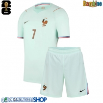 Maglie da calcio Francia Ousmane Dembele #7 Seconda Maglia Bambino Mondiali 2026  Manica Corta (+ Pantaloni corti)